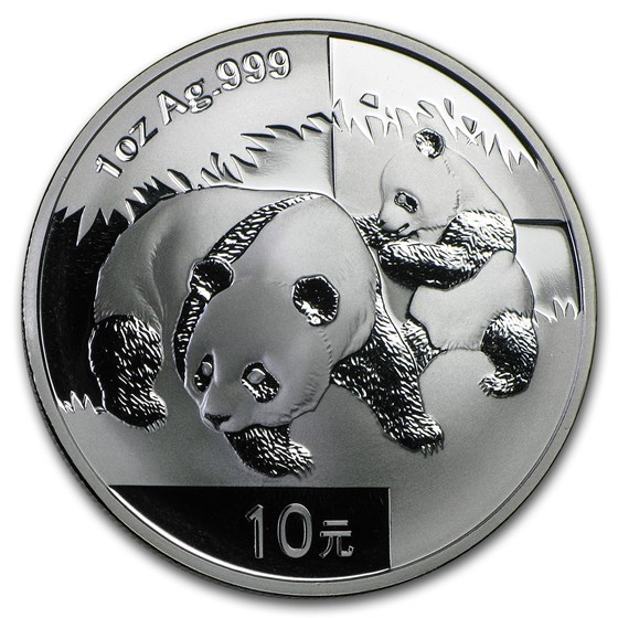 2008 China 1 oz Silver Panda BU (In Capsule) 2008 China 1 oz Silver Panda BU (In Capsule)